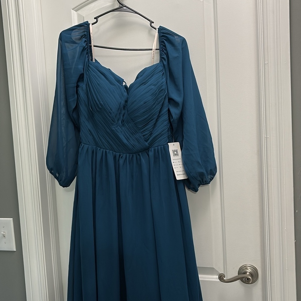 Lavétir Teal Formal Bridesmaid Wedding Maxi Dress Size 10 - Picture 3 of 14